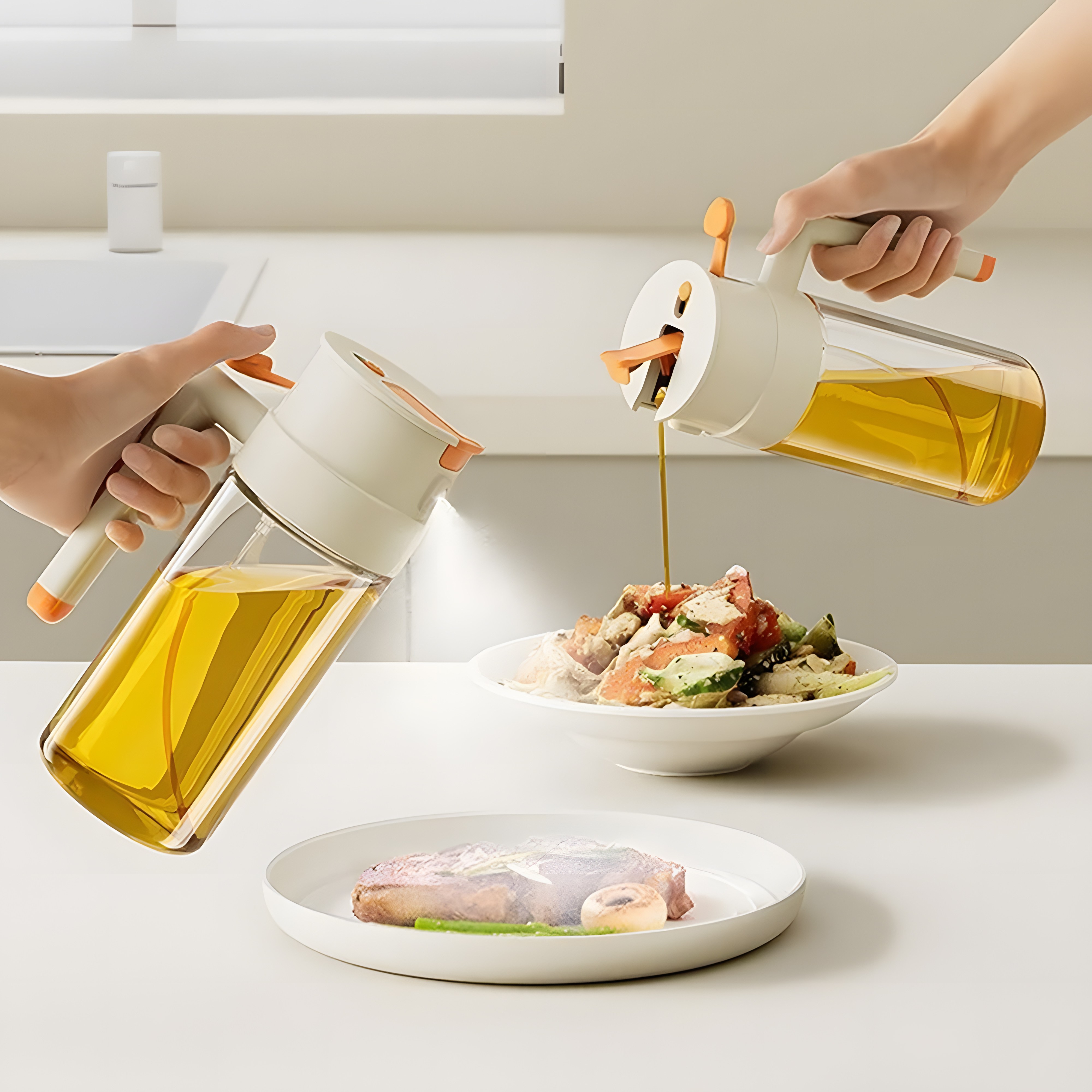 SEVOREN 이지클린 2way 일체형 유리 스프레이 오일병, 1개, 650ml 16,500원