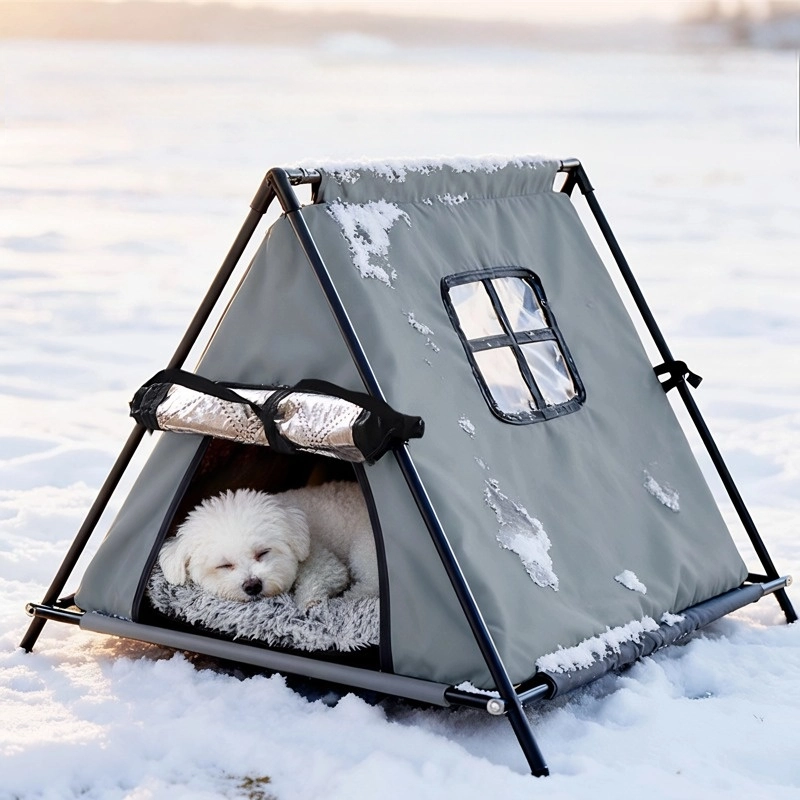 Tinduo 야외 반려동물 강아지 고양이 집 하우스 방수 방풍 텐트, 1개, 그레이 22,990원