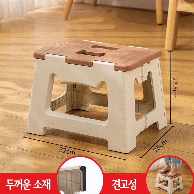 KDNC 가정 캠핑용 접이식 멀티 휴대용 스툴, 1개, 라이트 브라운 19,800원