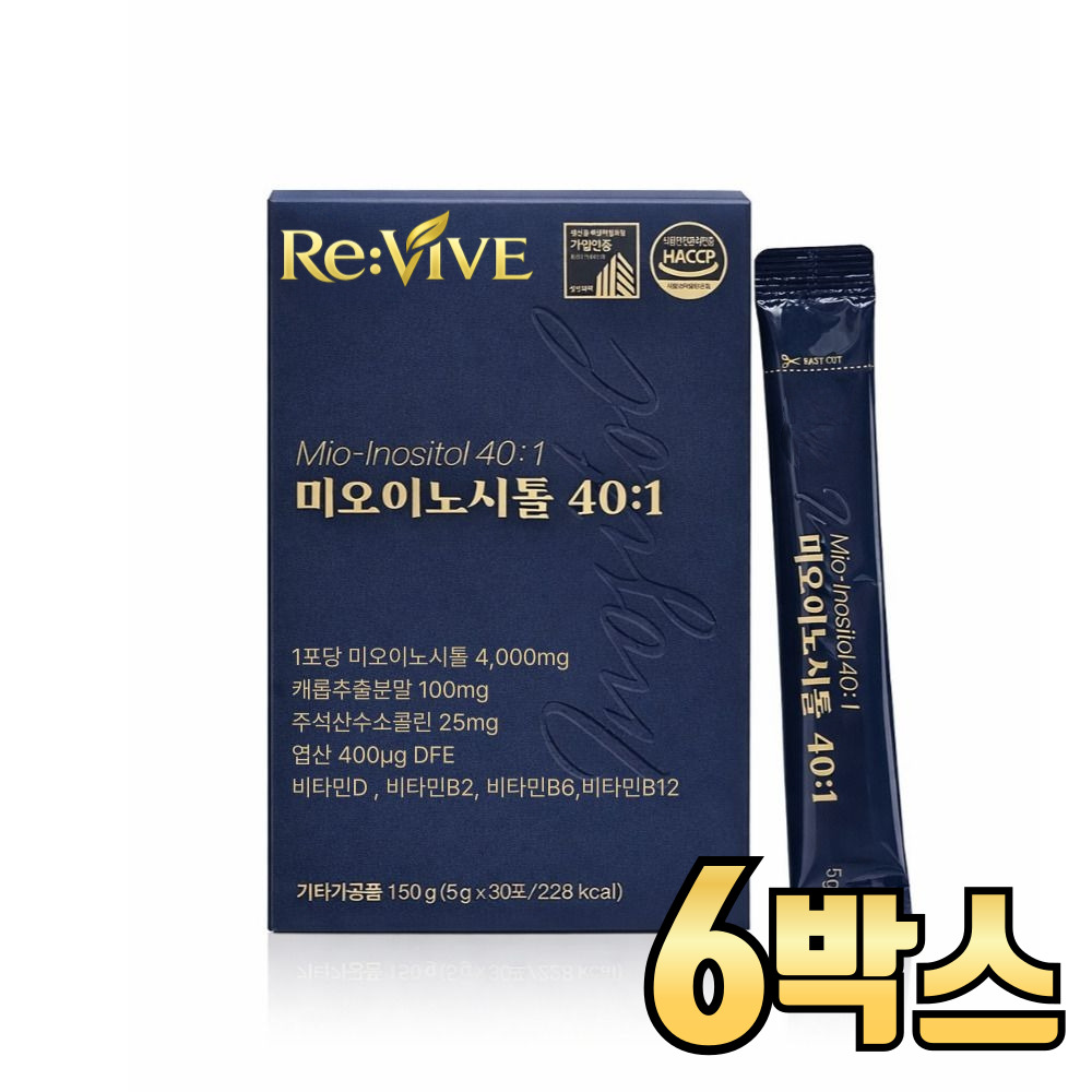 미오이노시톨 40:1 콜린 엽산 이노시톨 4000mg, 6개, 30회분 139,000원