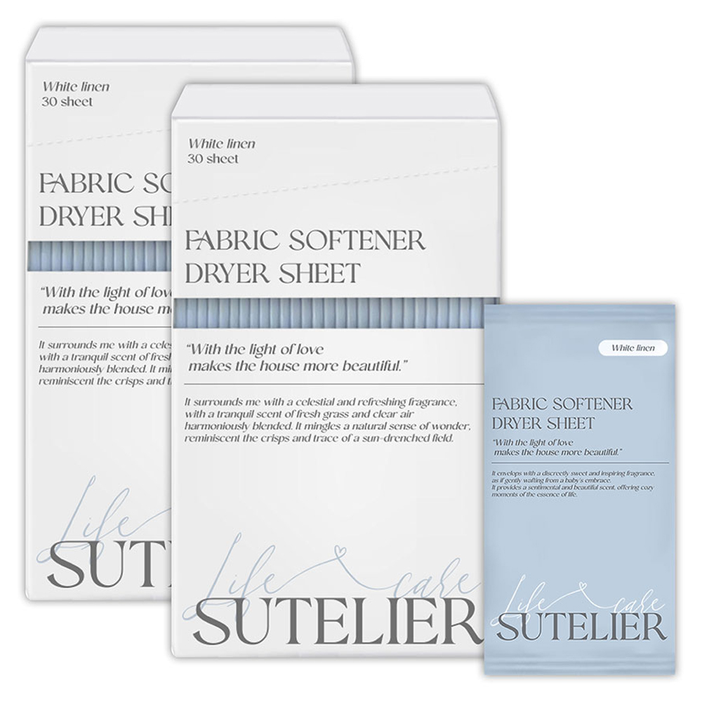 수뜰리에 에센스 건조기시트 섬유유연제 화이트린넨향 본품, 2개, 30개입 17,900원