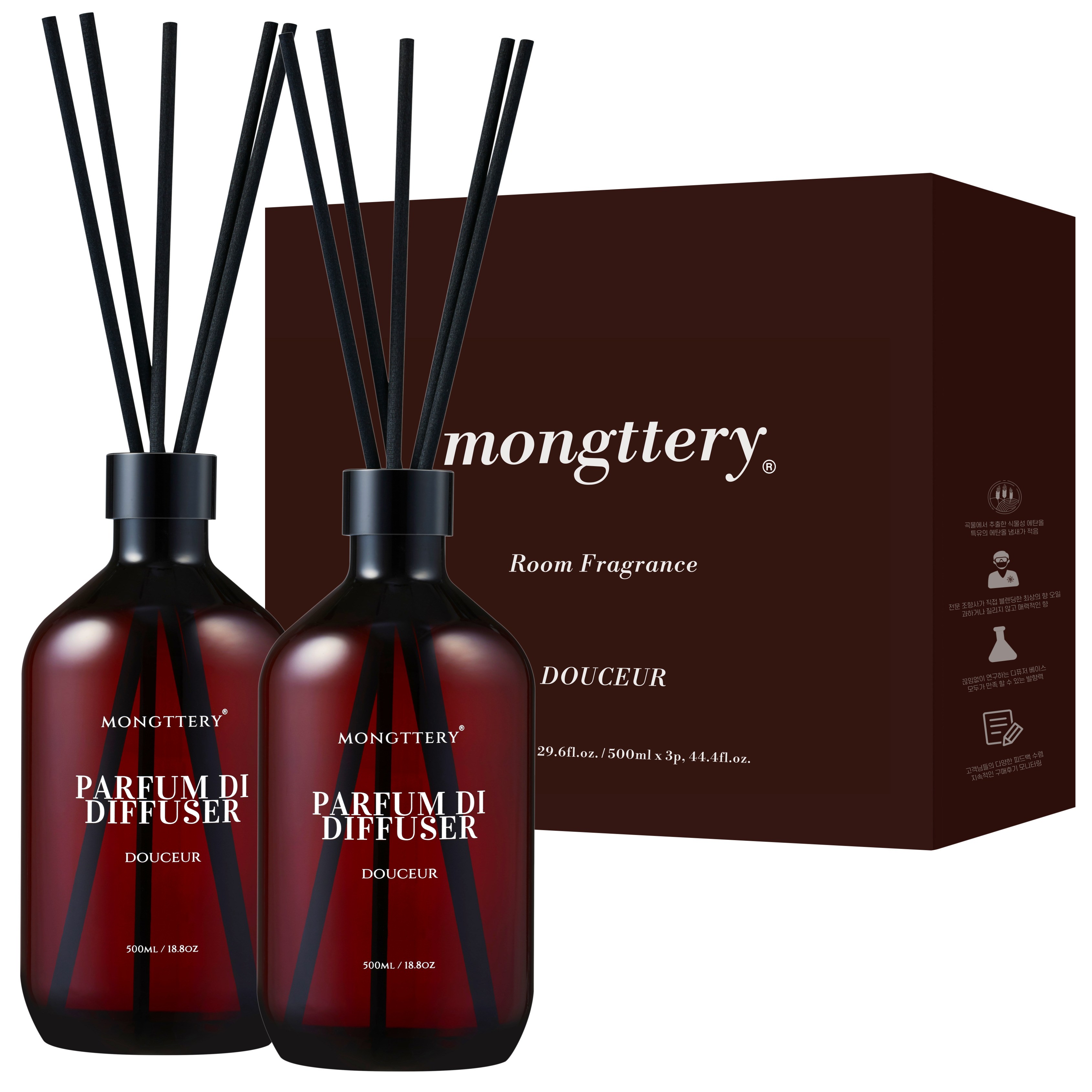 몽때리 데일리 대용량 디퓨저, 호텔라운지, 2개, 500ml 18,800원
