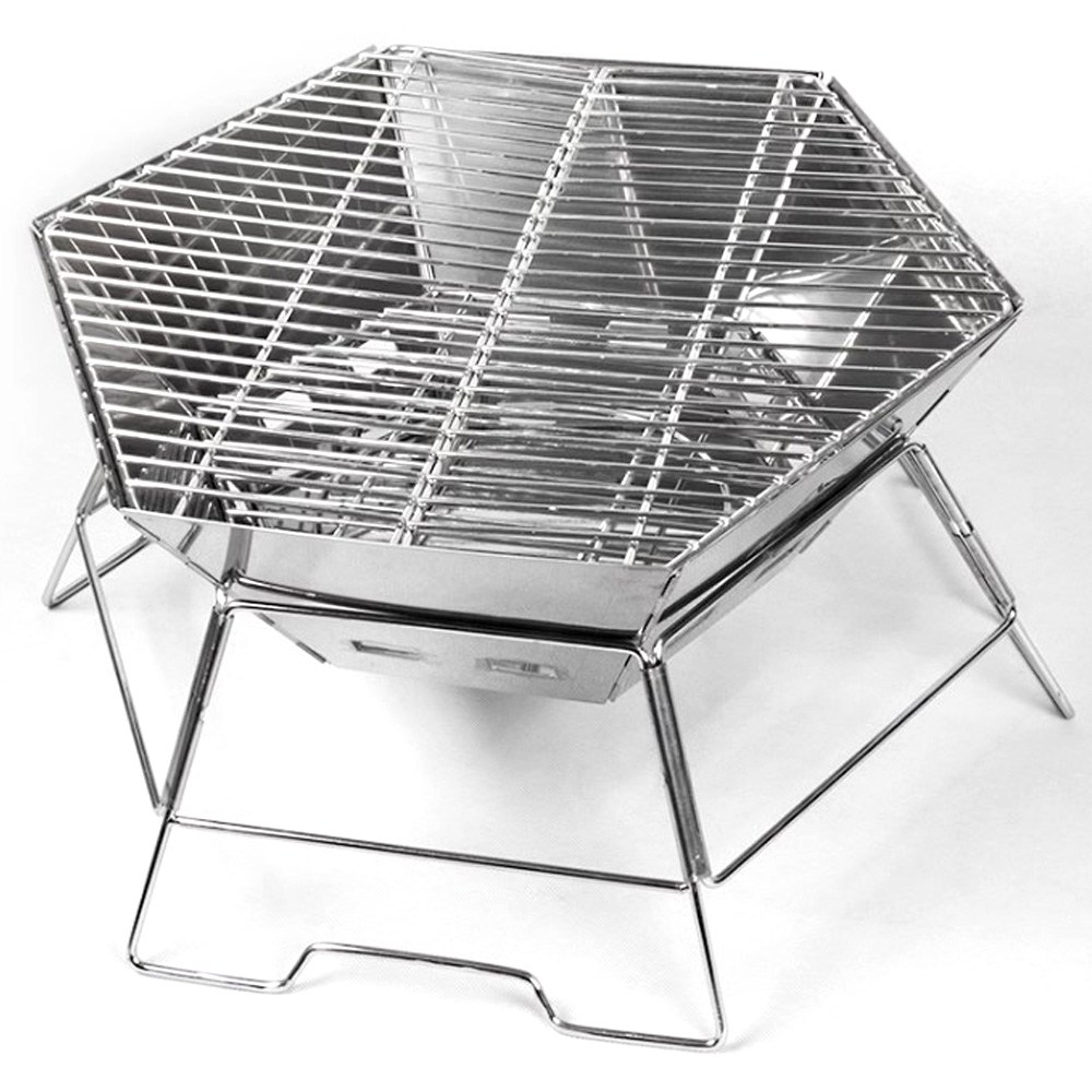 카밀라이트 접이식 스테인레스 육각 화로대 휴대용 야외 바베큐 그릴 캠핑 불멍, 1개 29,850원
