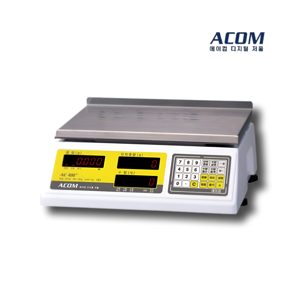 ACOM 에이컴 계수용 전자저울 [AC-100 : 40kg] (2g) 각종 공장 실험실 건설현장 병원등 379,150원