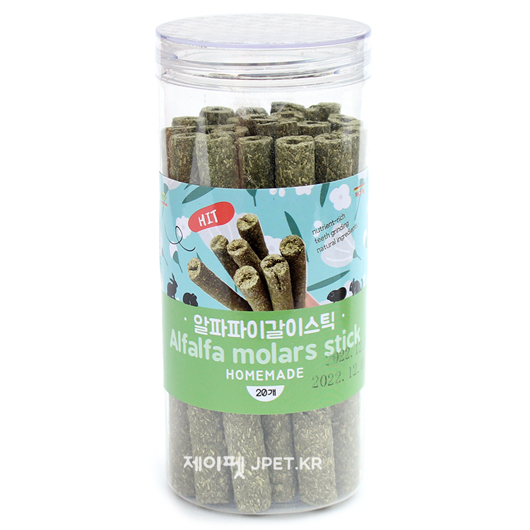 제이펫 롱 알파파 스틱 20개입, 이갈이스틱, 토끼 햄스터 기니피그 친칠라 설치류동물이갈이스틱 11,870원