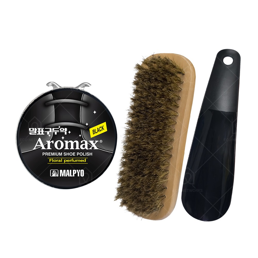말표 캔 가정용 구두약 검정 40g + 구두솔 + 미니 구두주걱 세트 8,480원