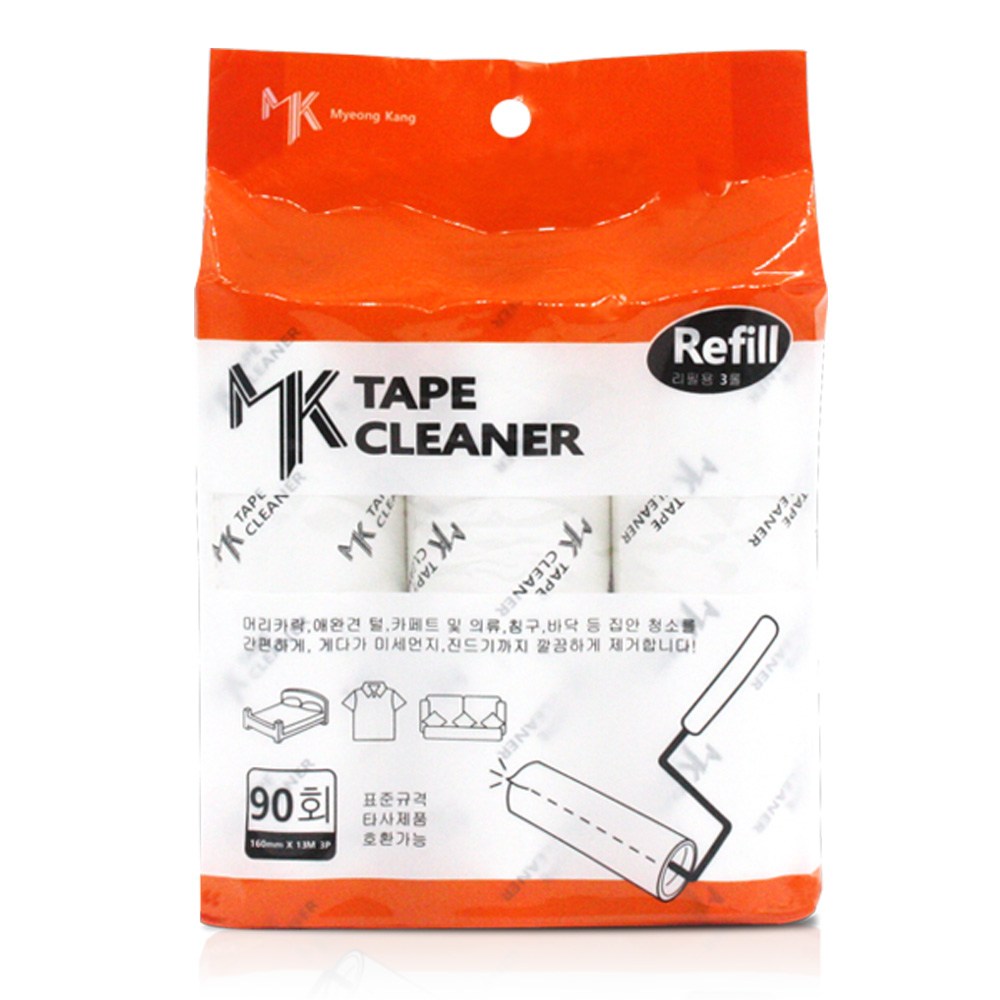 명강산업 1개 테이프크리너 점선컷팅 90회 리필 3롤 3,000원