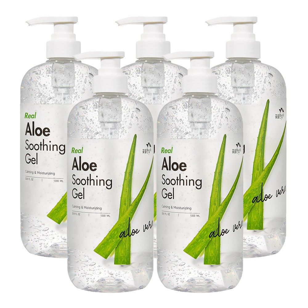 꽃을든남자 수분이 꽉 차 더 촉촉한 리얼 알로에 수딩젤 1000ml, 1L, 5개 23,230원