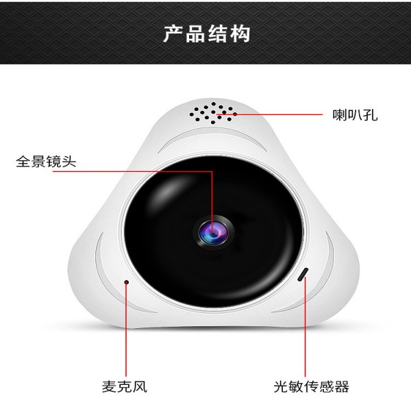 Yoosee/Eseecloud 앱 360 도 파노라마 뷰 VR IP 카메라 야간 투시경 홈 보안 CCTV 모니터 2MP 1080P 58,700원