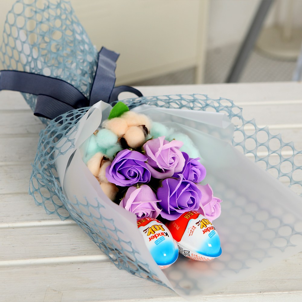 앤드플라워 사탕꽃다발(블루)(핑크) 사탕부케 졸업식 학예회 입학식 비누꽃 인형꽃다발 화이트데이 선물 14,900원