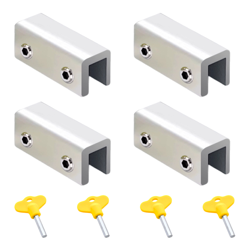 LUODONG 창문 안전 잠금장치 방범 추락방지 베란다 미닫이문 잠금 걸쇠 2구, 4개, silver 12,900원