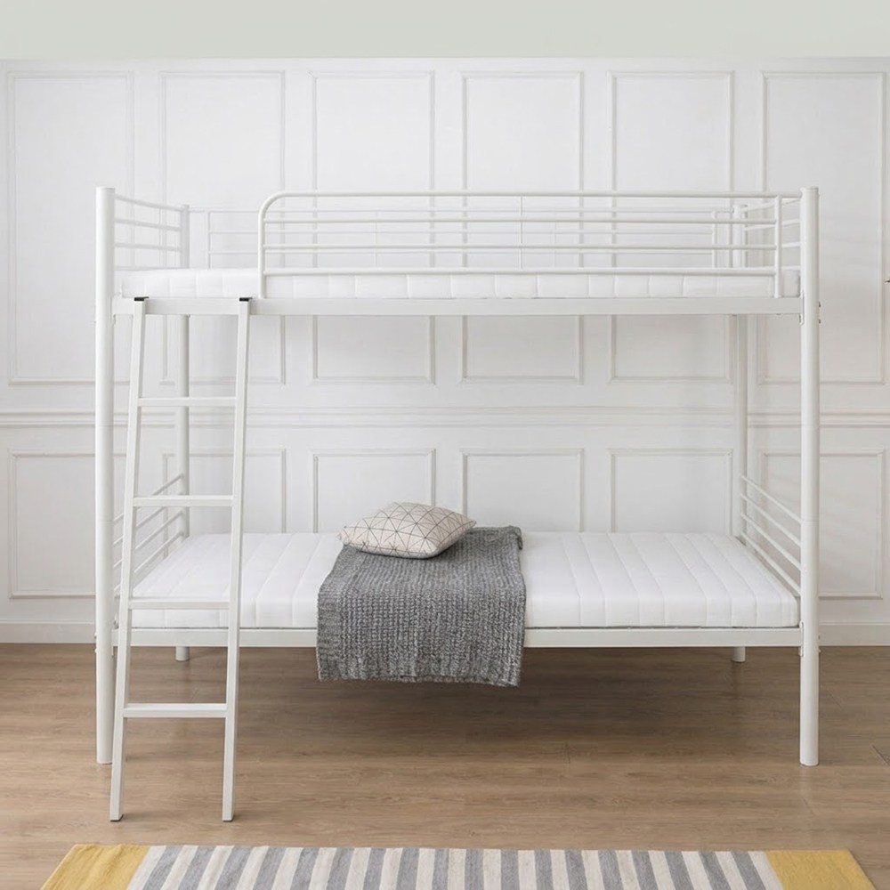 브라보가구 루디 분리형 철제 이층침대 프레임 S/SS, 화이트 169,000원