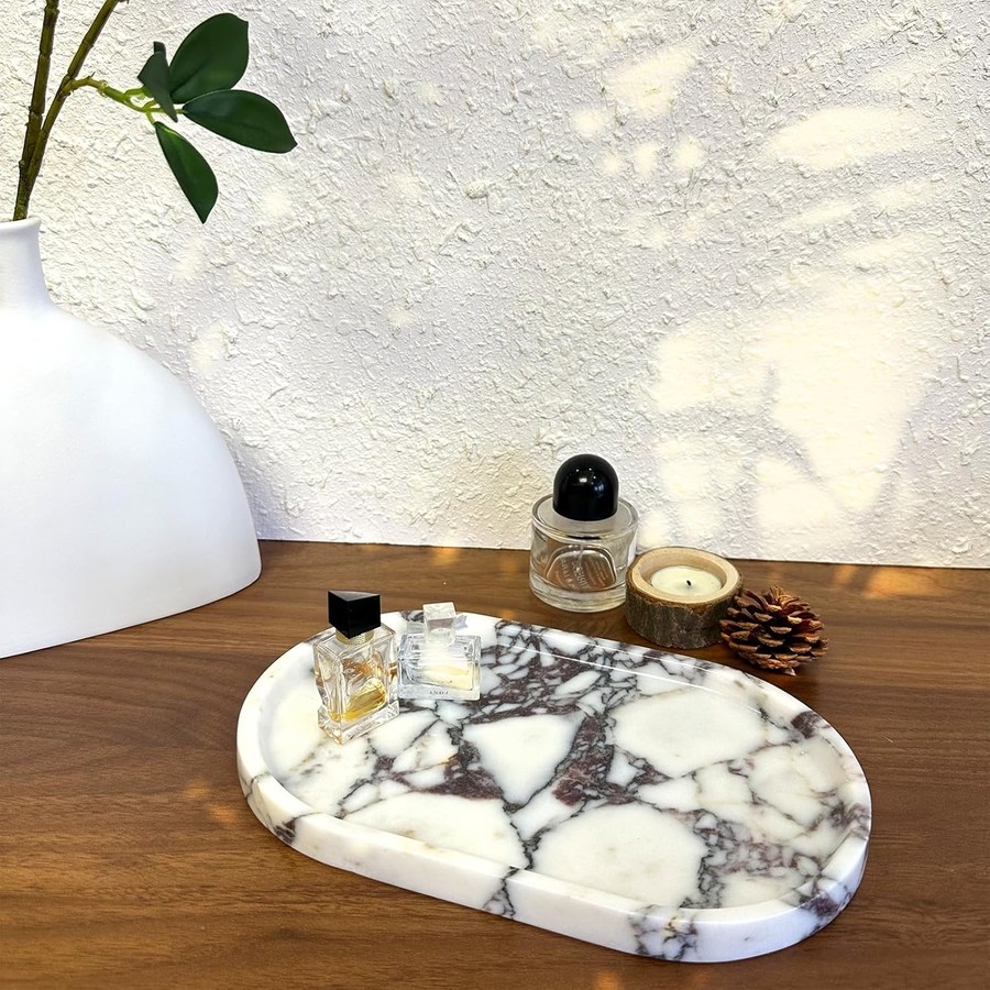 천연 대리석 화장대 트레이 향수 액세서리 정리 인테리어 수납 받침 106,000원
