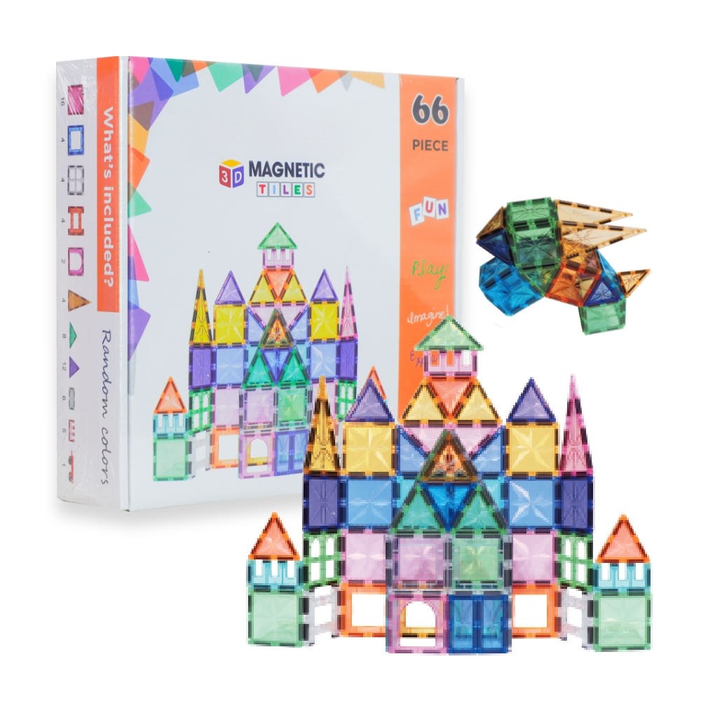 토이토 맥타일즈 자석 블럭 36pcs 66pcs 120pcs 마그네틱 블록 교구 놀이, 66pcs 47,780원