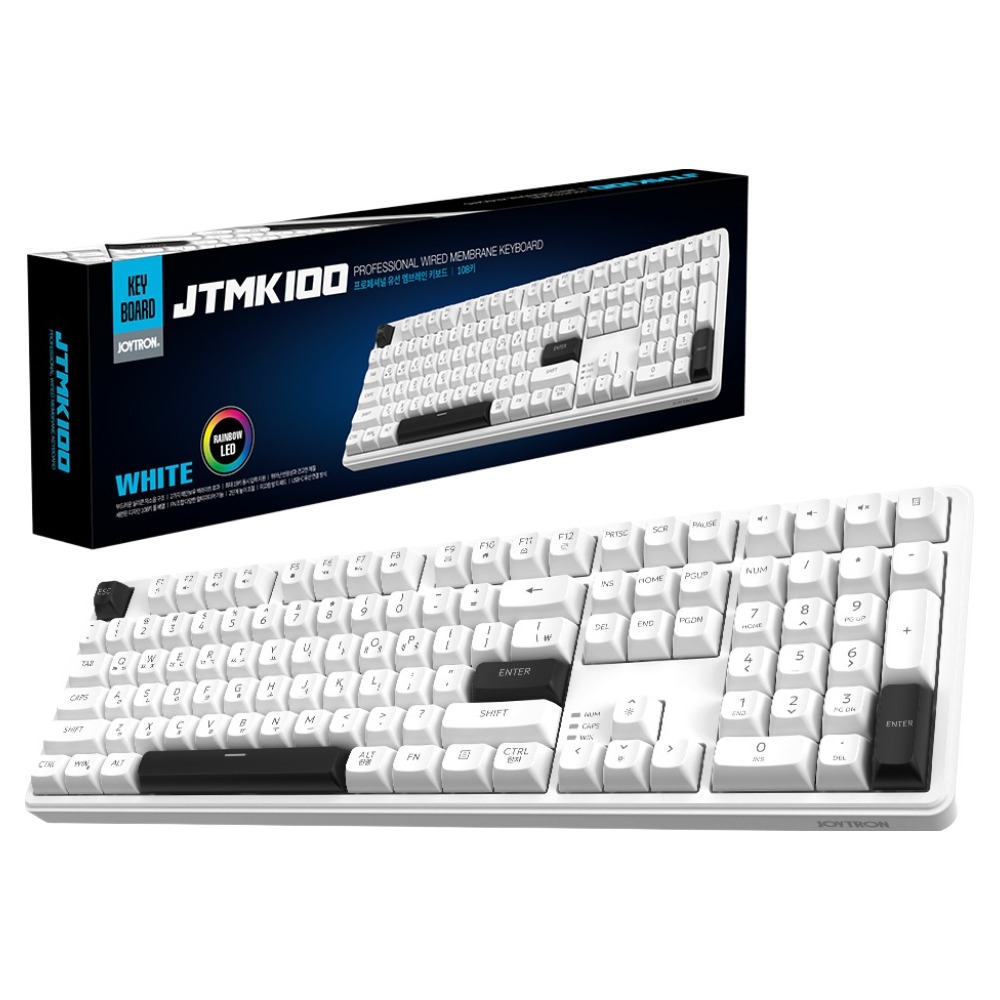 조이트론 초저소음 풀배열 USB 유선 멤브레인 키보드 22,800원