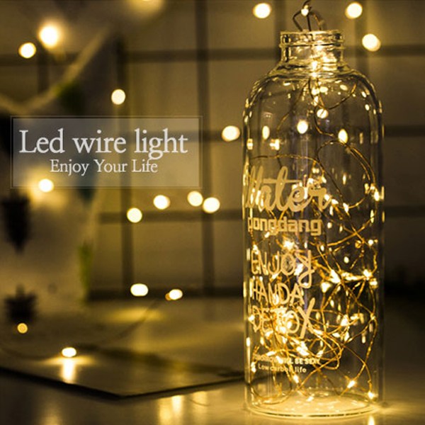 LED 와이어 전구 앵두 무드등 610원