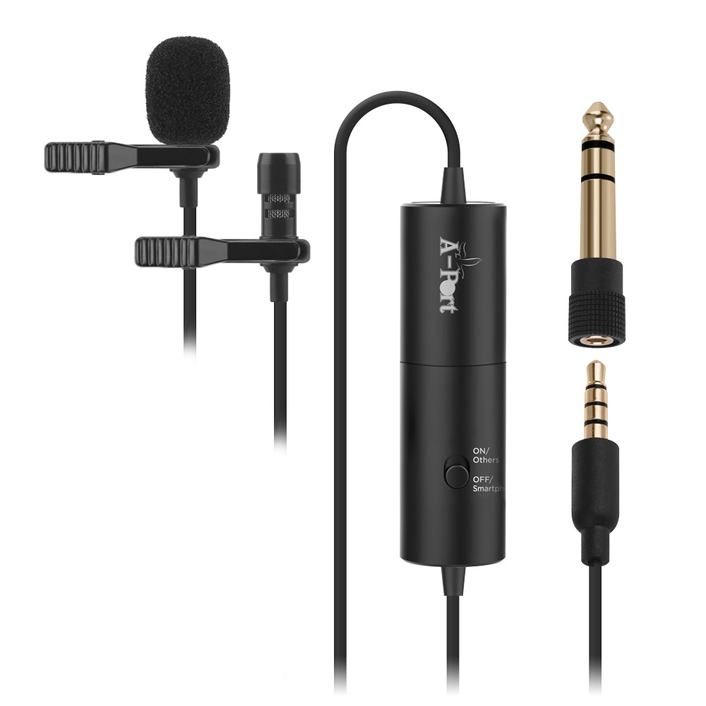 에이포트 스마트폰 방송용 듀얼모드 콘덴서 핀마이크, AP222 32,700원