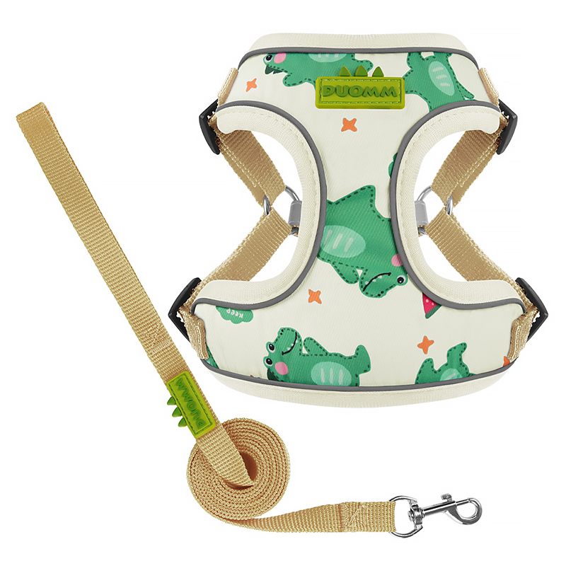 랜보어 반려동물 디노 하네스 + 리드줄, 베이지, 1세트 7,990원