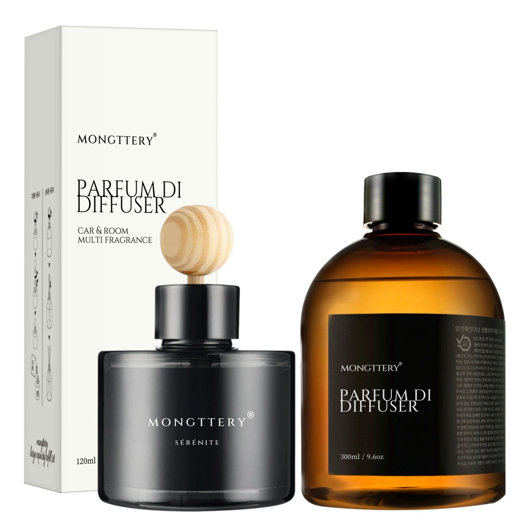 몽때리 차량용 방향제 120ml 본품 + 300ml 리필 세트, 화이트머스크, 1세트 19,000원