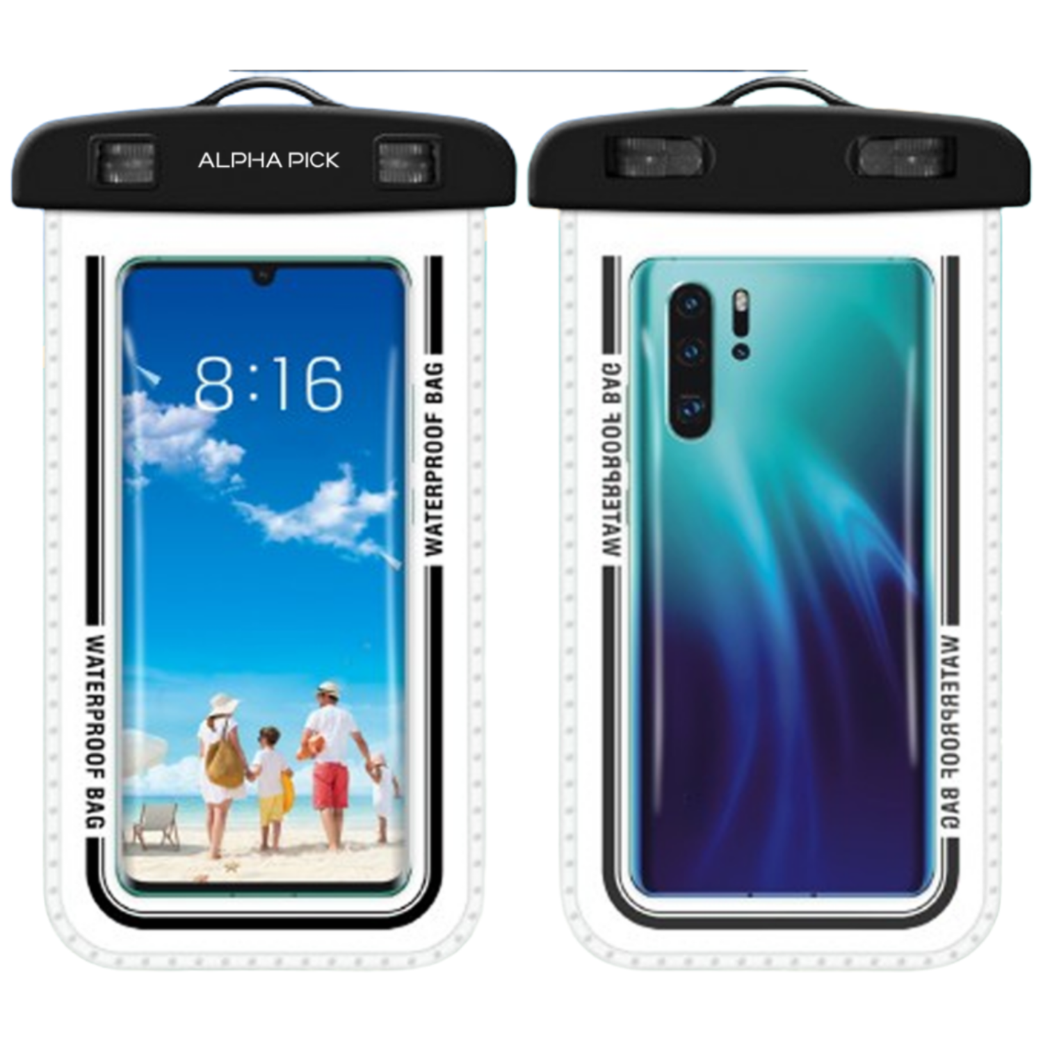 알파픽 1+1 방수팩 핸드폰 방수 휴대폰 터치 케이스 넥스트랩, 2개, 블랙 9,450원