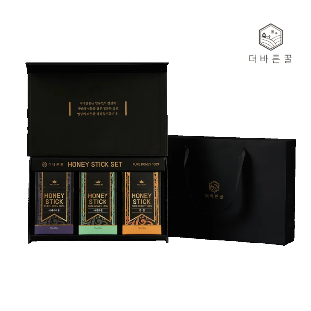 더바른꿀 자연 벌꿀 스틱 답례품 프리미엄답례꿀 스틱꿀 허니스틱 3종 60포 [원산지:국산(경상북도 예천군)] 56,600원