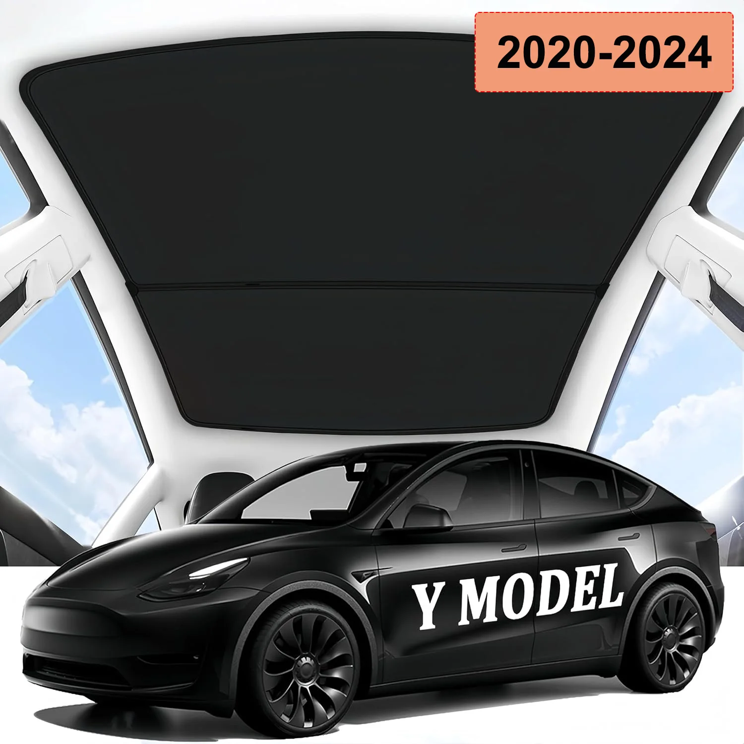 테슬라 모델 3 Y 주니퍼 하이랜드 2025-2020 마그네틱 흡착 클립 선쉐이드 글래스 루프 선쉐이드 앞뒤 선루 38,000원