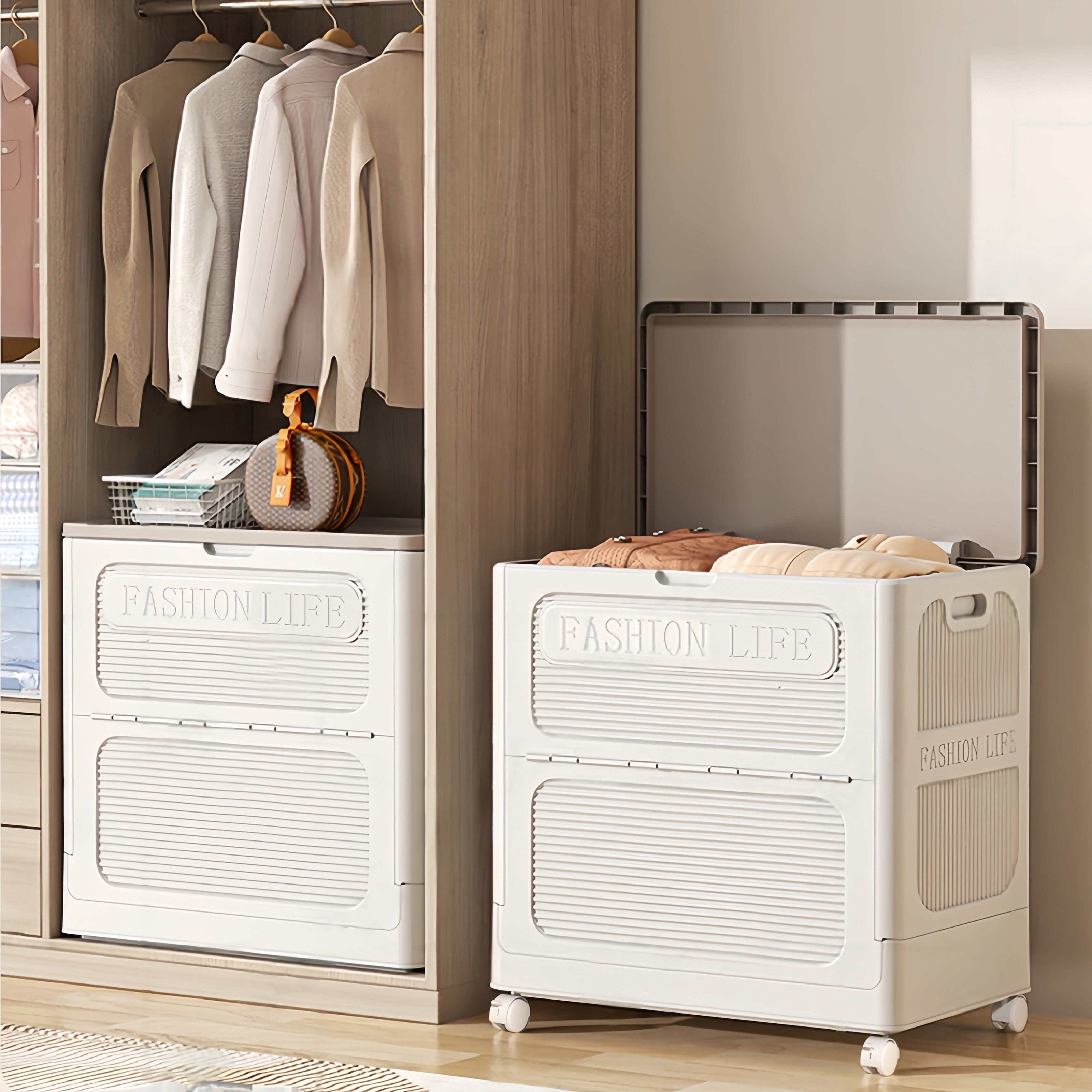 Kleeno 대형 정리함 150L 대용량 폴딩 수납함 이동 가능 리빙박스 옷 이불 보관함 25,080원