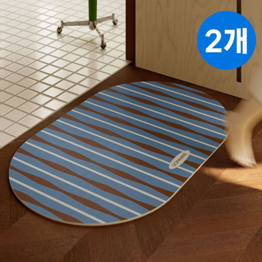 조이제이 빨아쓰는 화장실 욕실매트 규조토 발매트, 2개, 라이트블루 13,820원