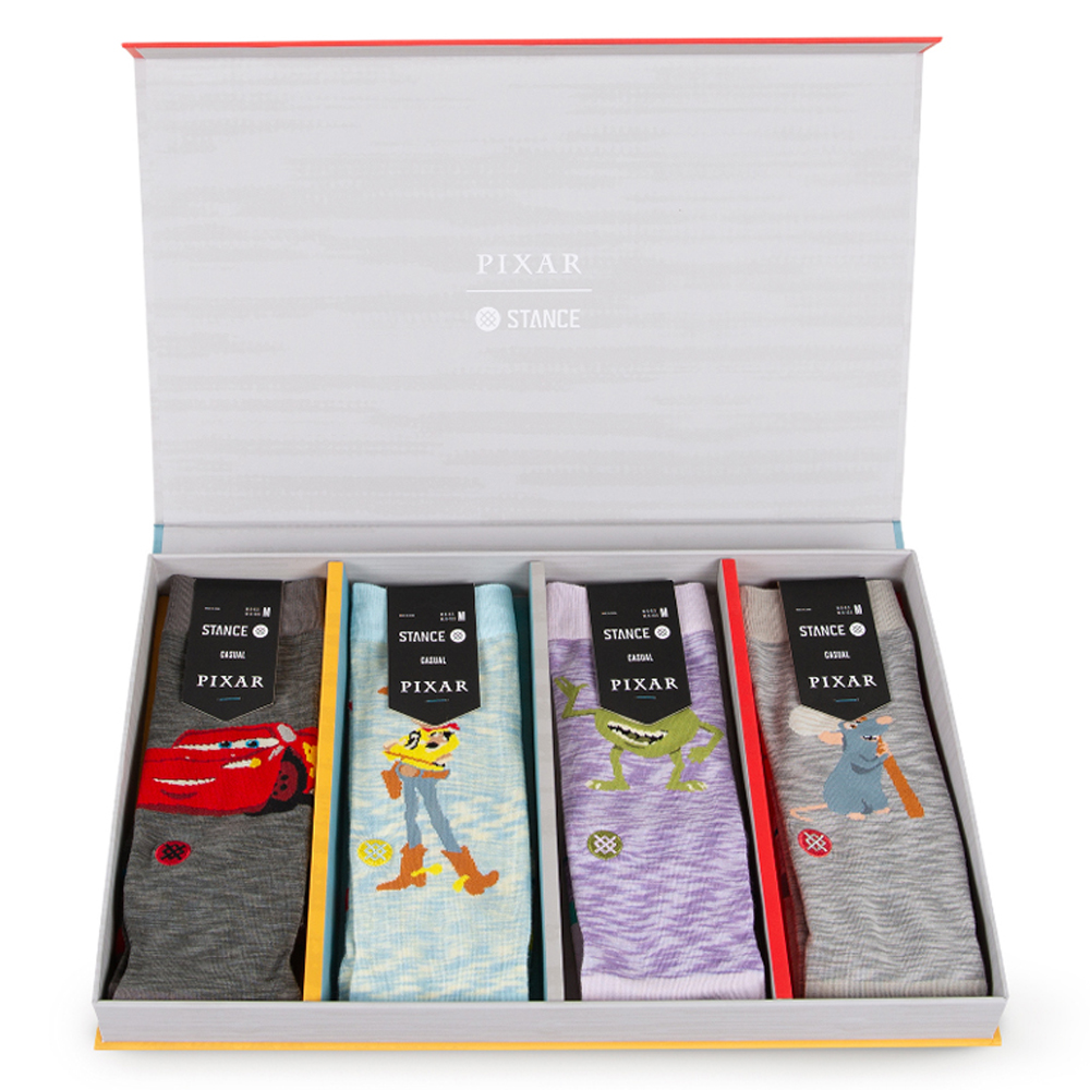 스탠스 픽사 크루 양말 4켤레 + 박스 세트 A545D24PIX 79,750원