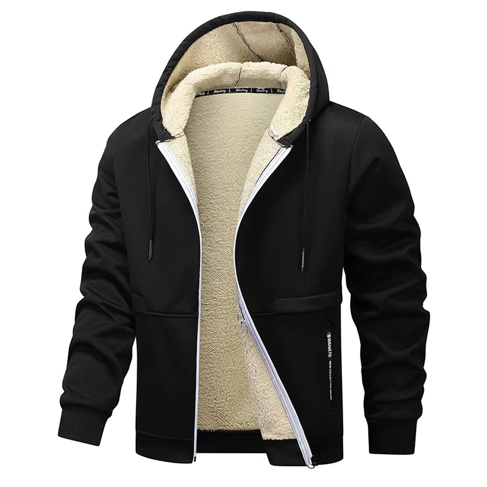 남성용 두껍고 따뜻한 플리스 후드 스웨트셔츠 캐주얼 스포츠 멀티컬러 지퍼 재킷 후드티 23,000원