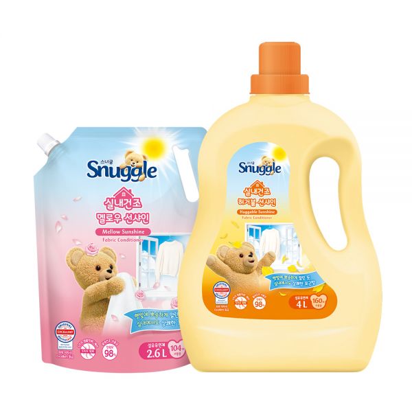 스너글 실내건조 허거블 선샤인 섬유유연제 대용량 4L 본품+ 2.6L 리필 46,300원