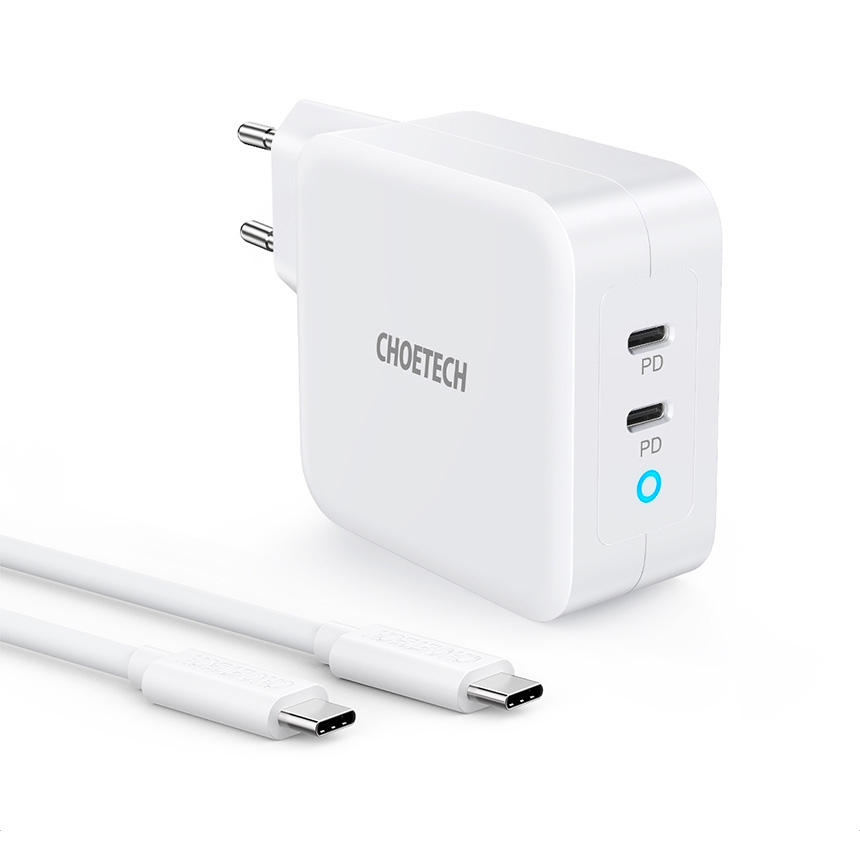 초텍 PD 100W GaN USB C타입 고속 충전기 +케이블 포함, 화이트, 1개 77,400원