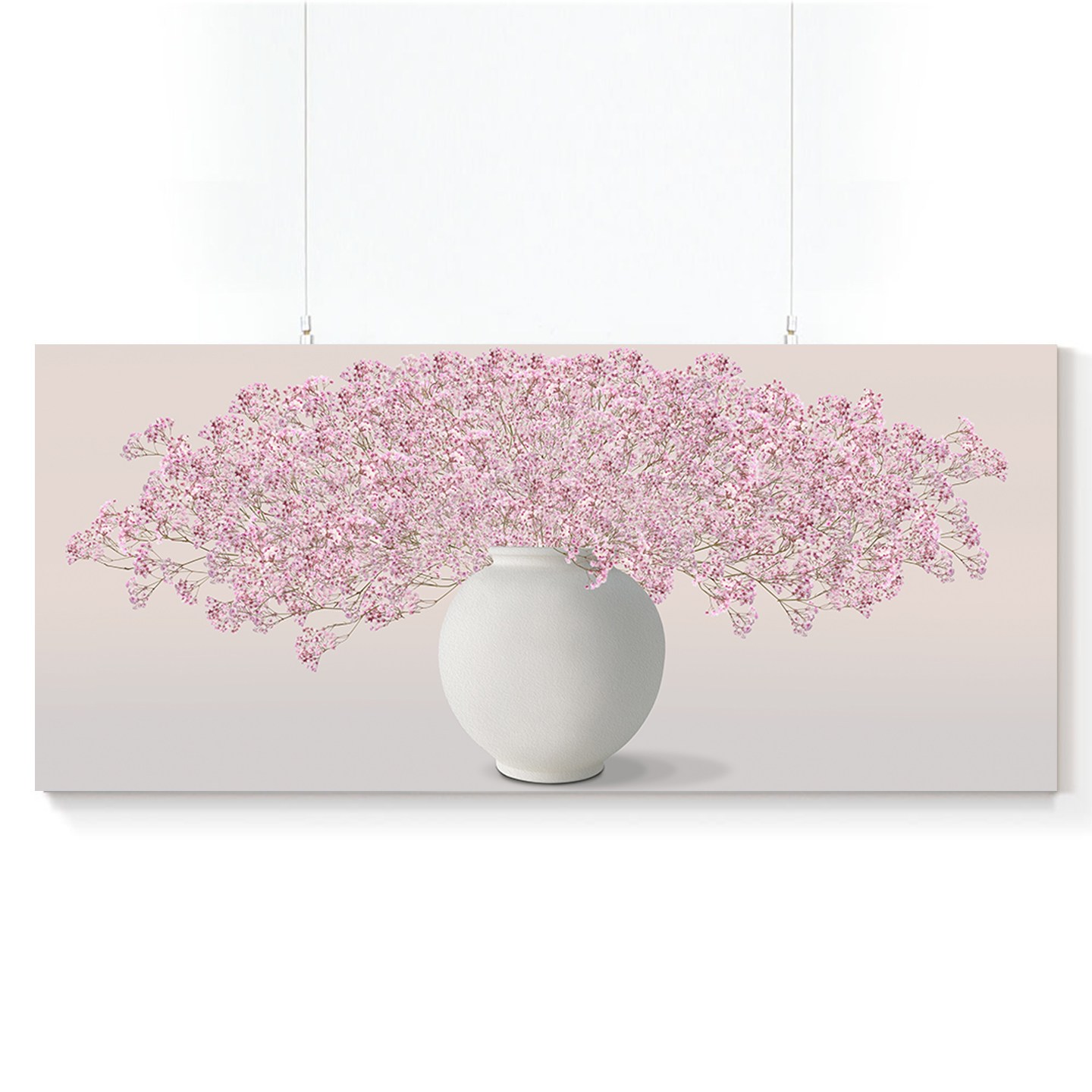 [인메이블] 프리미엄 복들어오는 꽃 그림 5종 힐링 풍수 인테리어 만개 달항아리 와이드 캔버스 액자 132,050원