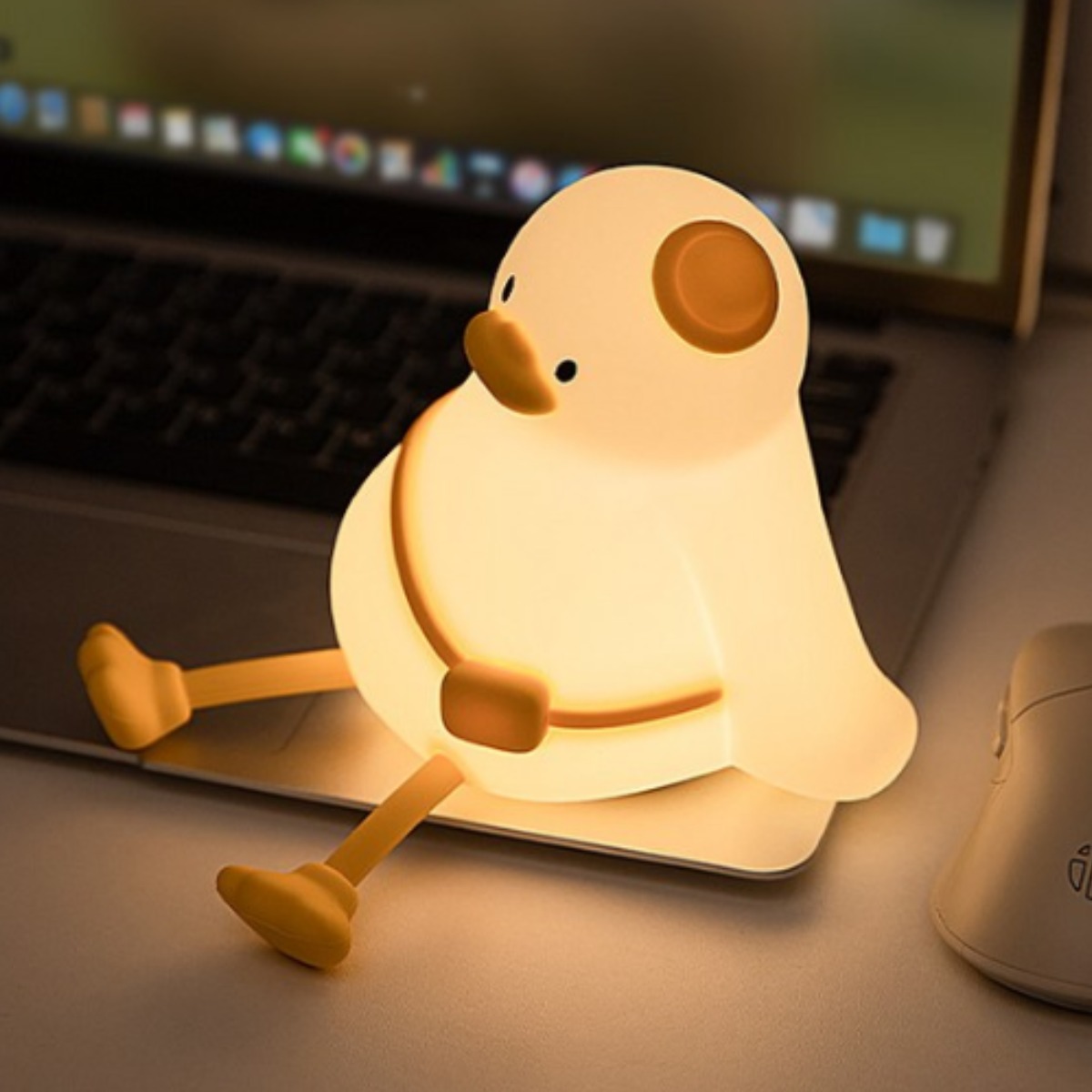 Anystar LED 무드등 실리콘 오리 무드등  타이머 수면등 9,900원