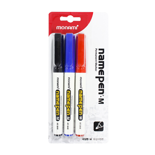 모나미 네임펜M 굵은글씨용 - 흑청적 3색세트, 단품, 상세페이지 참조 2,880원