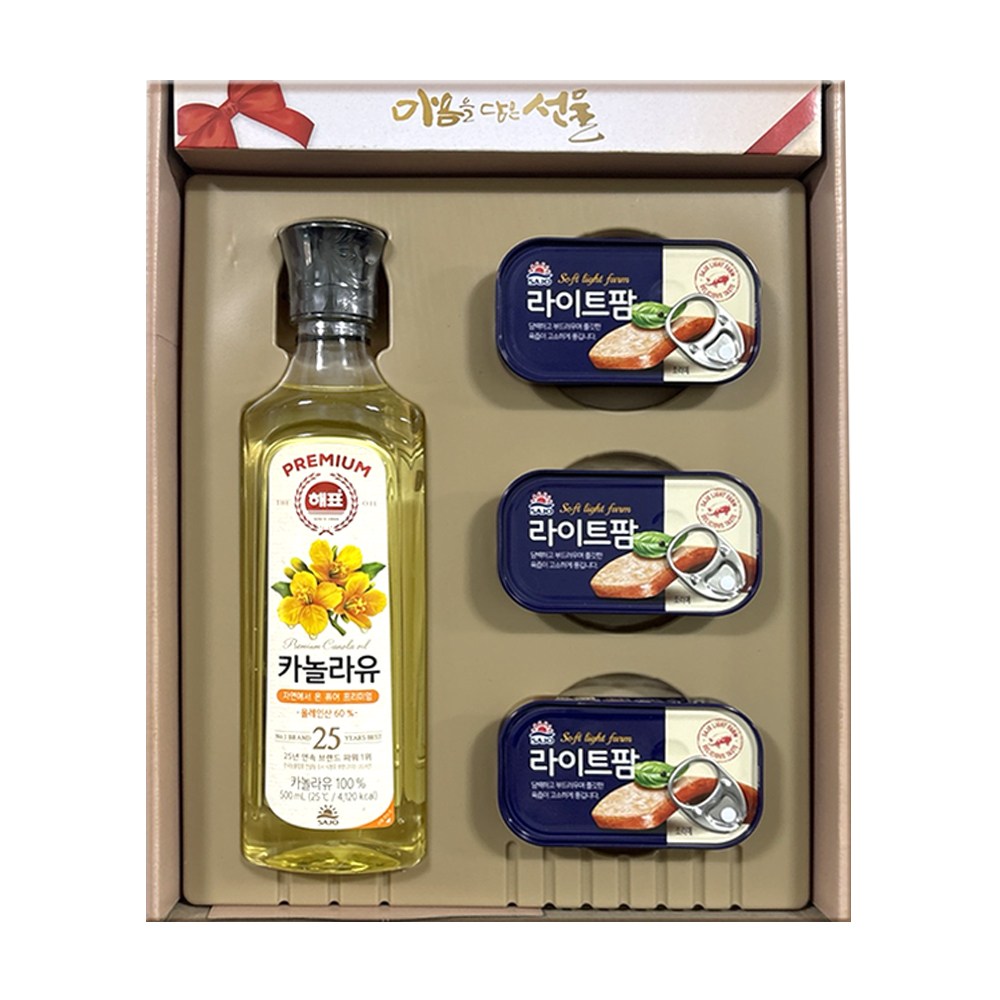 설추석 마음4p (카놀라유+런천미트) 햄선물세트, 현재가 11,500원