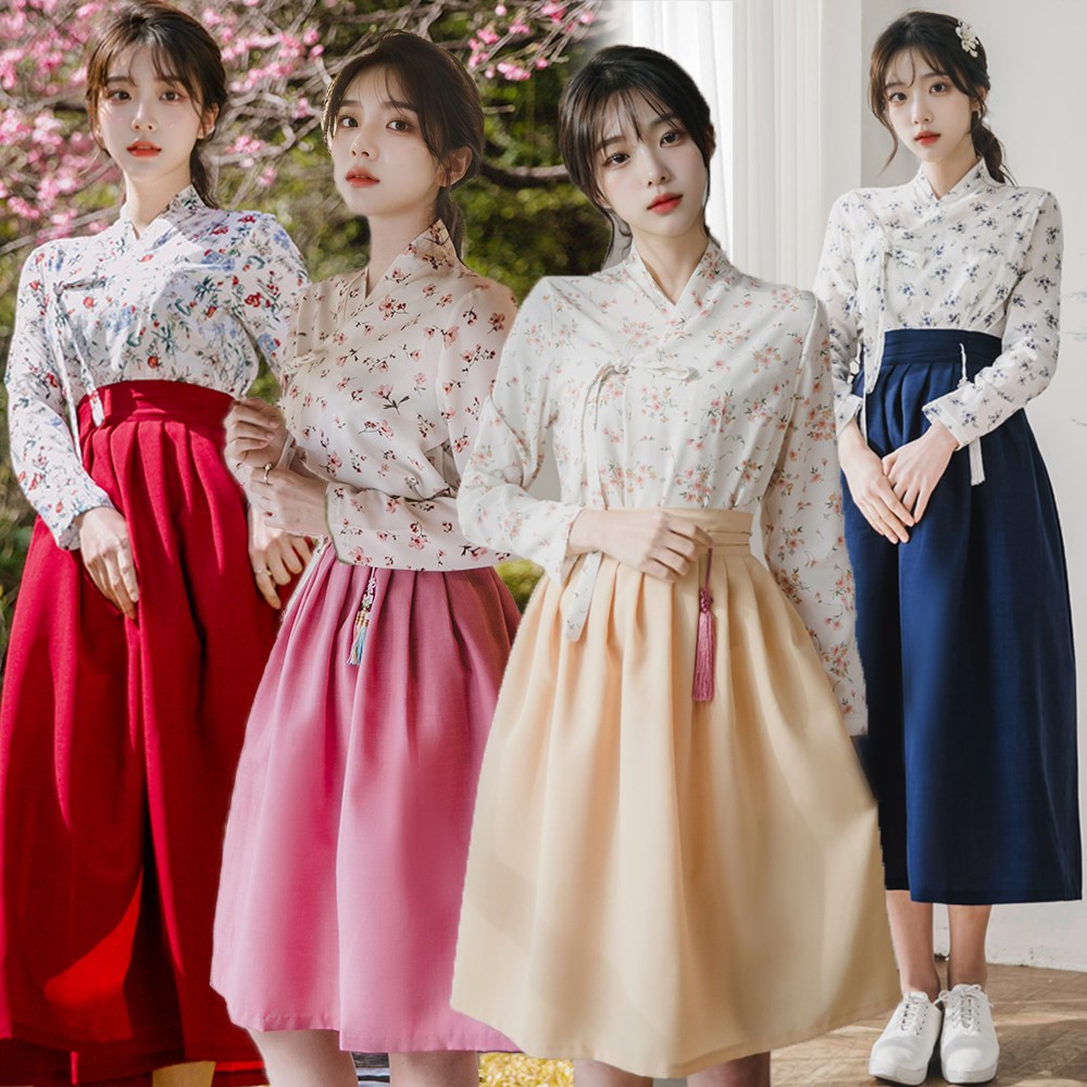 생활한복 저고리 허리치마 세트 개량 계량 퓨전 반티 43,500원