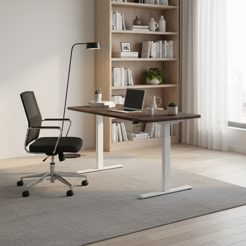 에렉투스 우드베니어 리낙 듀얼 높이조절 모션데스크 월넛 1400x750 스탠다드 842,000원