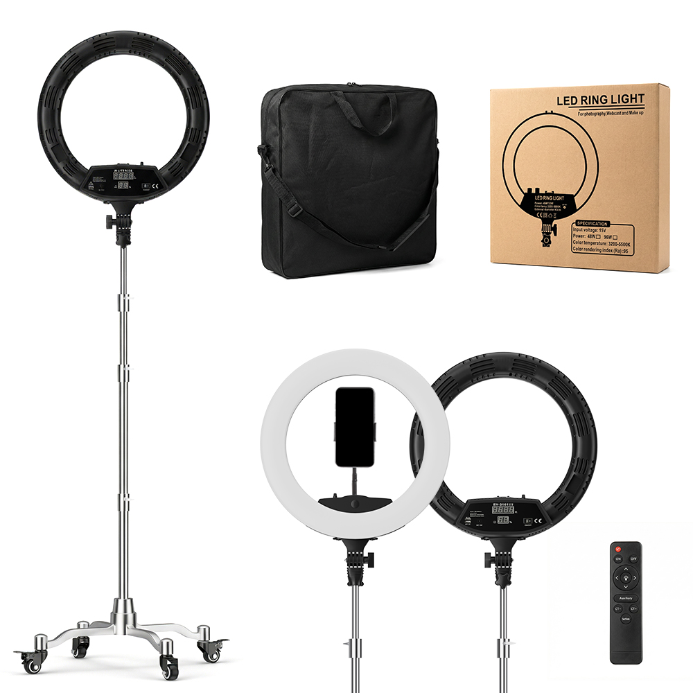 링라이트 자연광 LED 반영구 뷰티 네일 미용 메이크업 유튜브 인터넷방송 개인 1인 방송 촬영 링라이트 조명 + 이동식 스탠드 삼각대 세트, 1개, 링라이트(SY-3161)+스탠드(ST-8519) 248,000원