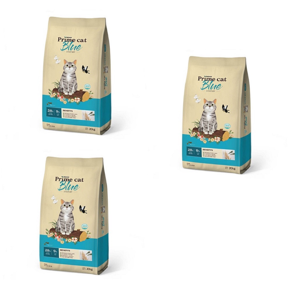 프라임캣 블루 20kgx3개 고양이사료 대용량 대포장 길냥이밥 길고양이 전연령, 3개, 20kg, 닭 94,200원