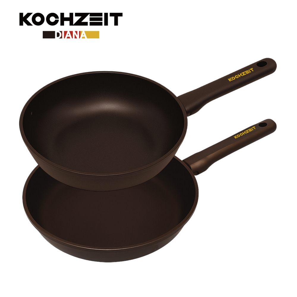 코젤 다이애나 논스틱 세라믹코팅 인덕션겸용 28cm 프라이팬 궁중팬 2종세트, 1세트, 프라이팬 28cm + 궁중팬 28cm, 초코브라운 41,000원