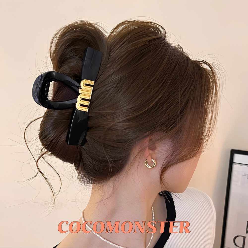 COCOMONSTER 프리미엄 빅골드 고급 올림머리 헤어 집게핀 11cm 19,600원