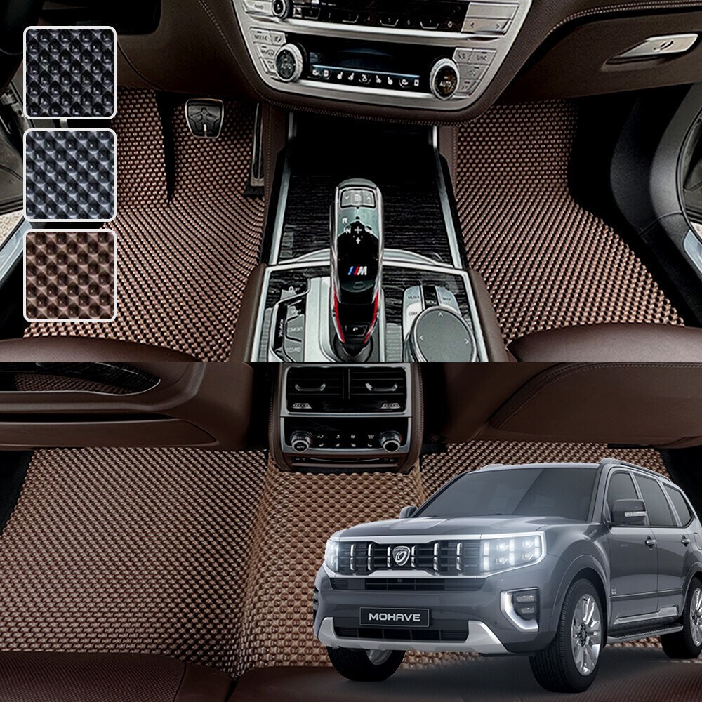 DXSOAUTO 모하비더마스터 (일반페달 19년이후) 전용 3D 엠보싱 차세대 고무매트 1열2열 세트, 블랙, 133 모하비더마스터5인승(일반페달) 59,000원