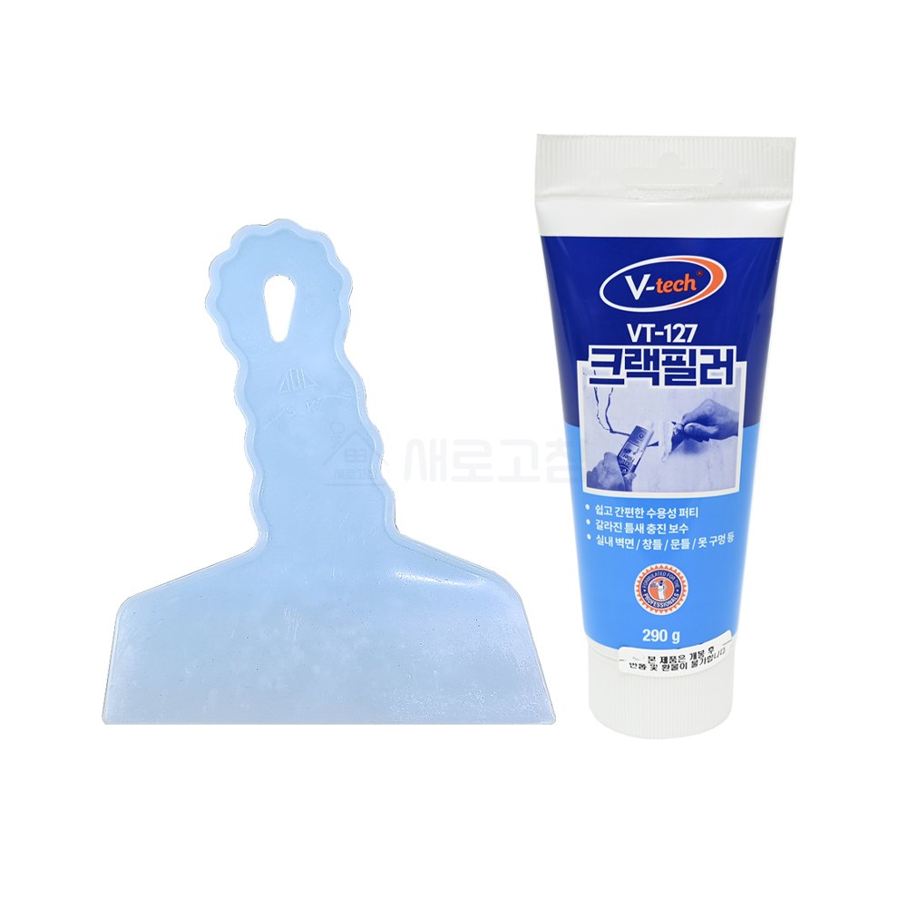 새로고침 튜브형 퍼티 바닥 메꾸미 균열 보수 290g + 퍼티헤라 세트, 1개 13,000원
