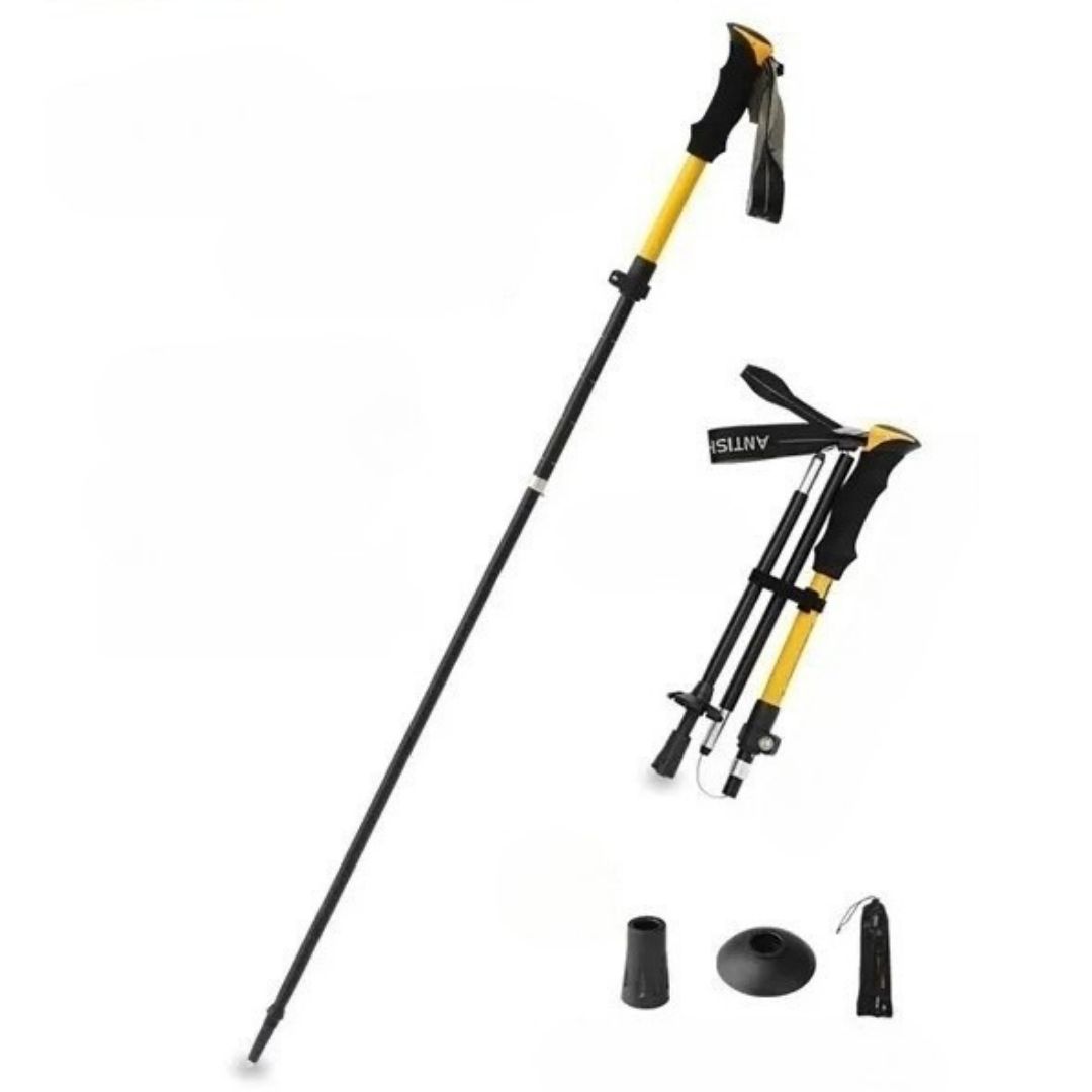 LOCO LAB 3단접이식 초경량(268g) 듀랄루민 등산스틱 2개세트, 1세트, YELLOW/BLACK 39,900원