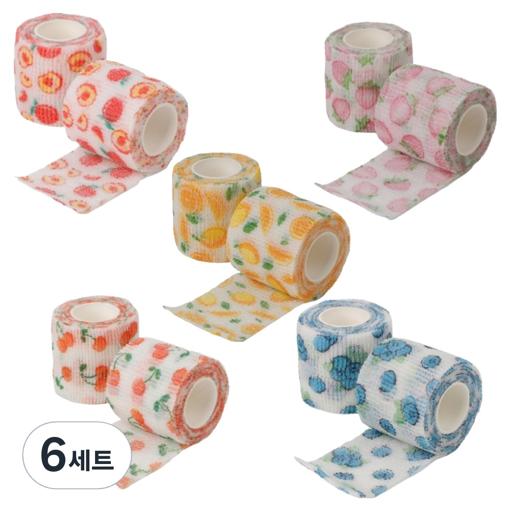 오로리팡 과일패턴 탄력밴드 5종 x 2p 세트, 6세트 61,940원