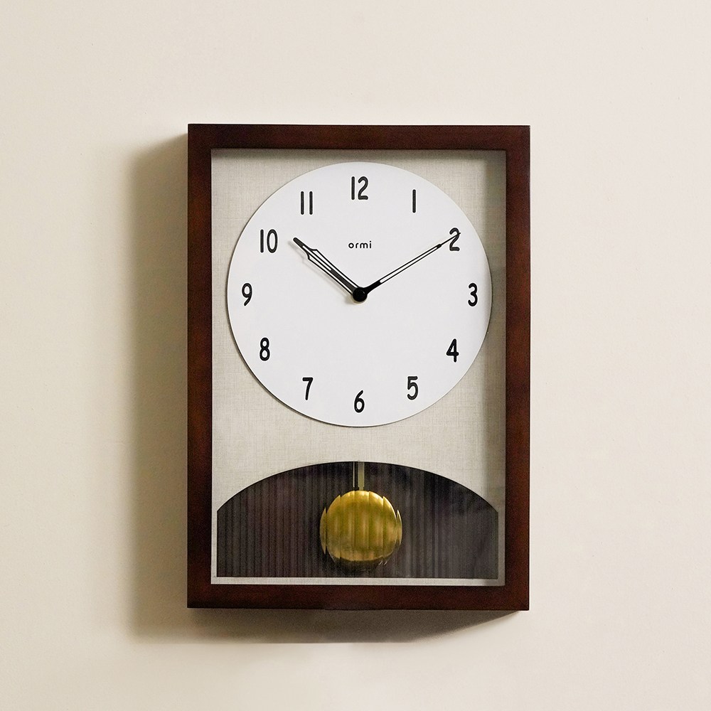 오르미 레트로 원더클락 우드 무소음 추시계 벽시계 괘종시계 42,500원