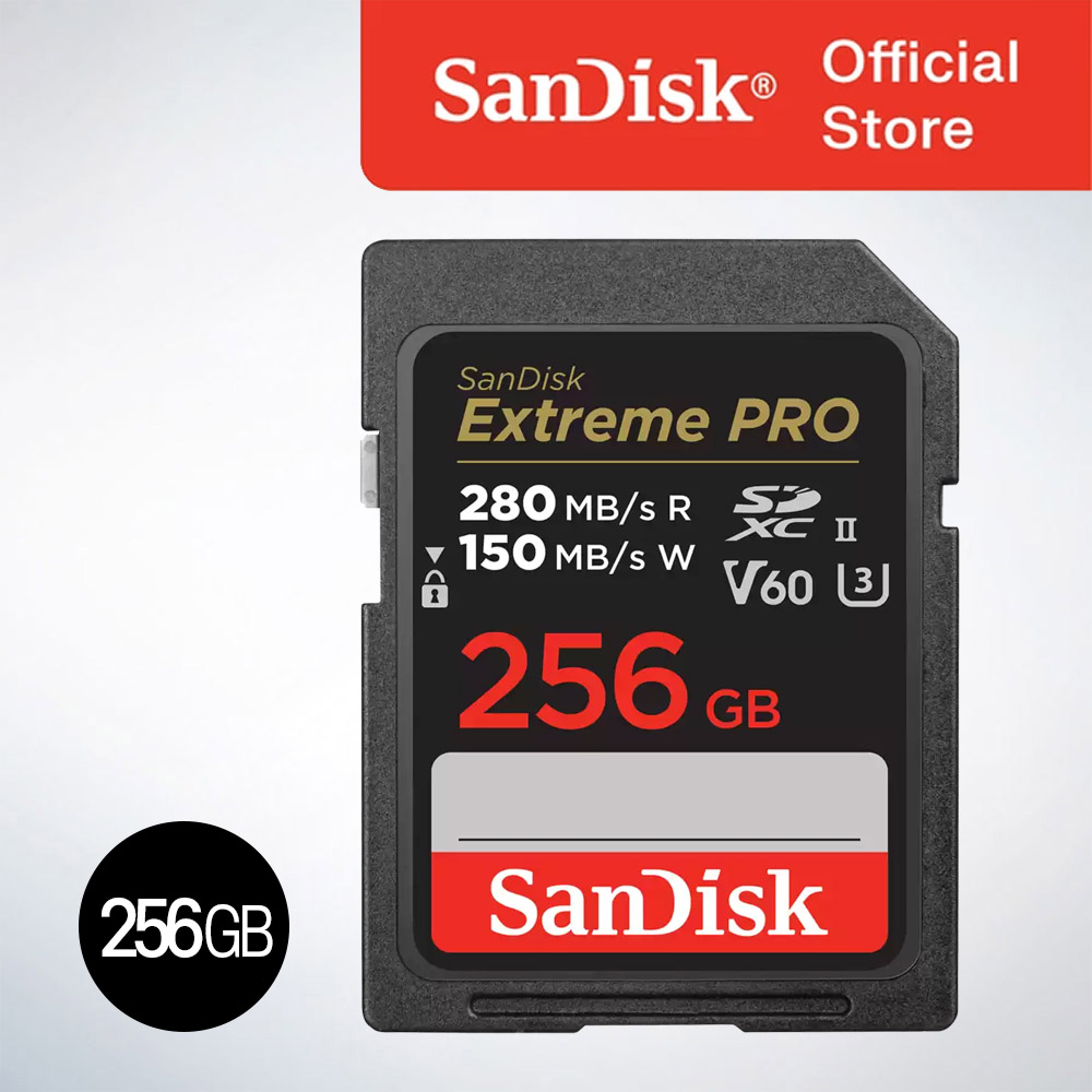 샌디스크코리아 공식인증정품   Extreme Pro 익스트림 프로 SDXC UHS-2 SD메모리카드 UHS-II V60 SDXEP 256GB 258,000원