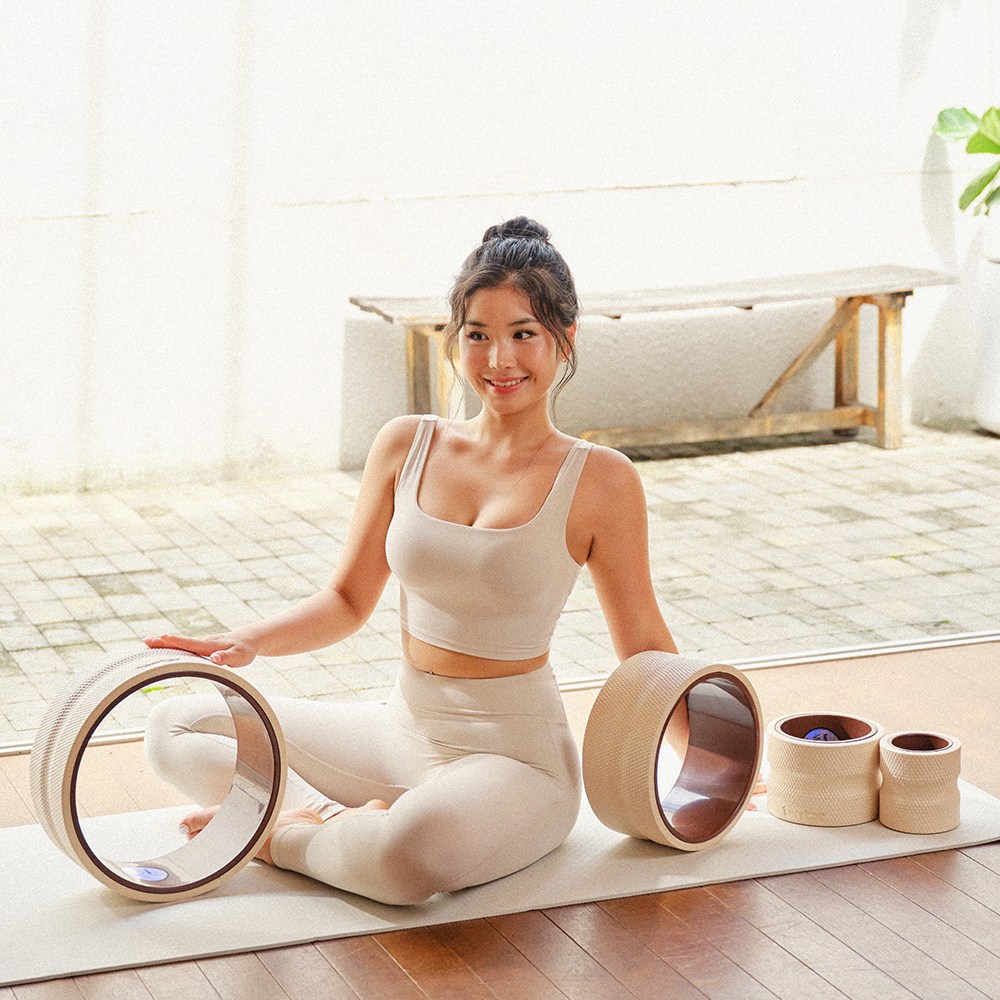 텐타르 전신 스트레칭 마사지 필라테스 요가휠 4종 세트 (사이즈별 4개입 패키지), 1개, 베이지 161,670원