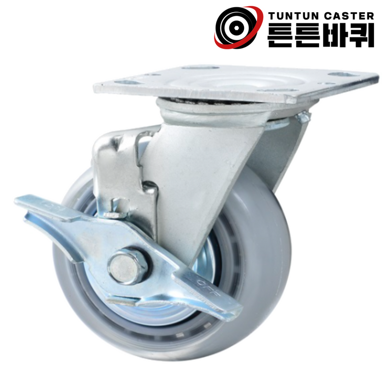 중량 4인치 회전브레이크 무소음바퀴, 1개 25,400원